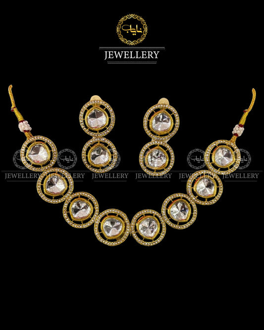 Indian Uncut Kundan Necklace set-2715 Nayab Jewellery