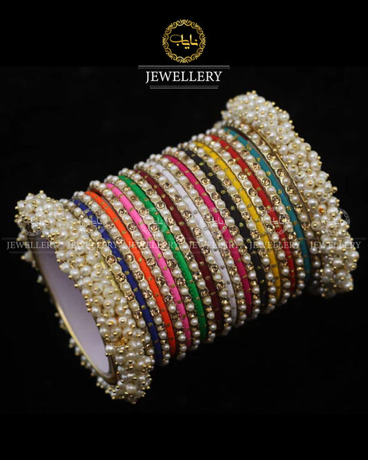 Gajra Multi Bridal Bangles set-2549 Nayab Jewellery