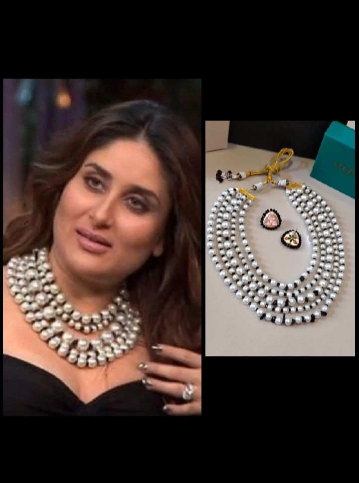 kareena kapor pearl maala with Tops-2099