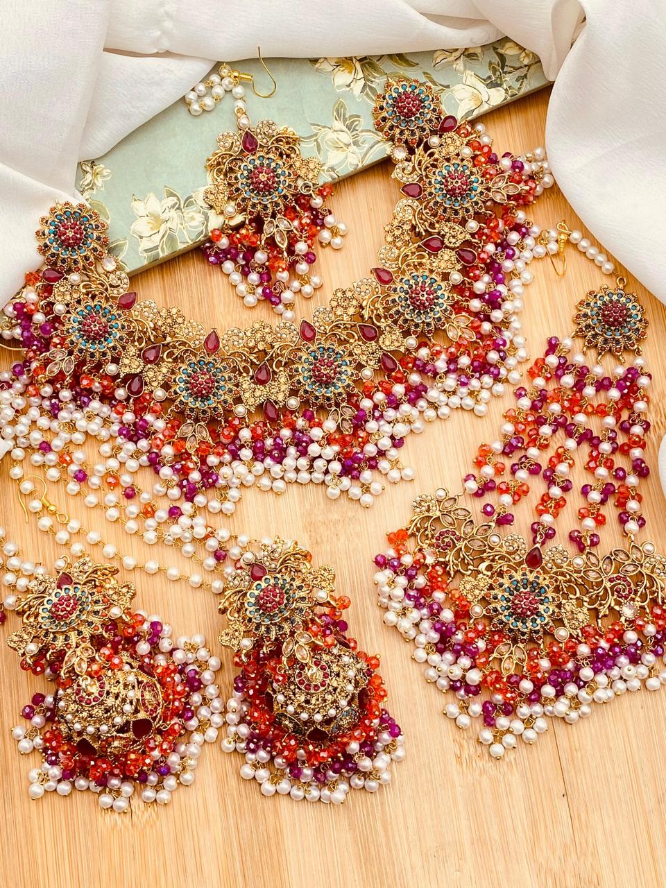 Traditional Hand made Noratan Bridal set  -2138