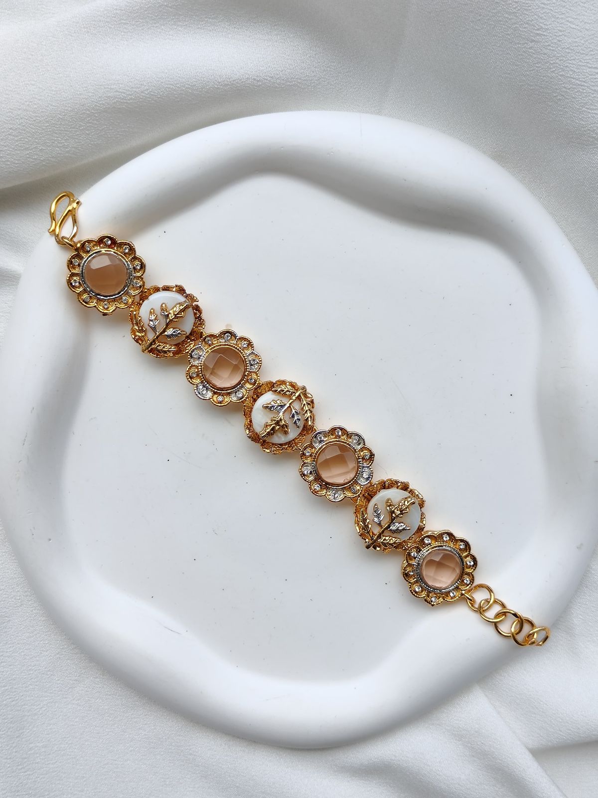 Diamond Cut Stone with Seap Turkish Bracelet-2435