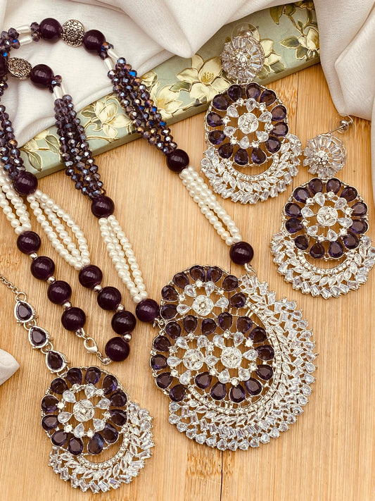 Bloom Zarcon Mala set-2485 Nayab Jewellery