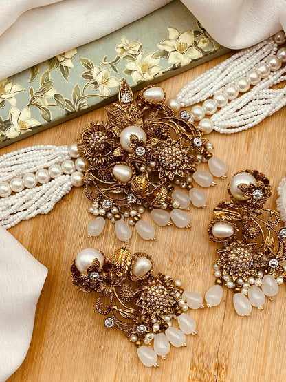 Turkish Mother Pearl Chokar set-2503 Nayab Jewellery
