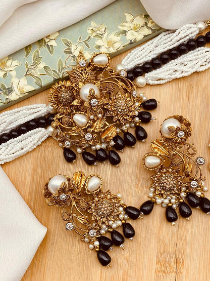 Turkish Mother Pearl Chokar set-2503 Nayab Jewellery
