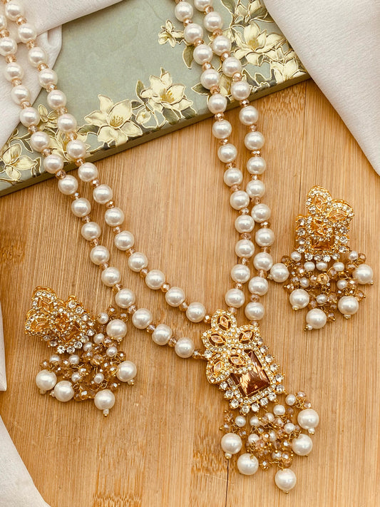 Rozina Zarcon Mala set-2504-Golden Nayab Jewellery