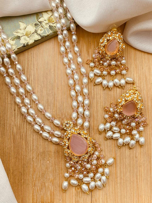 NAQSH Zarcon Mala set-2505-Golden Nayab Jewellery