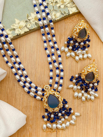NAQSH Zarcon Mala set-2505-Golden Nayab Jewellery