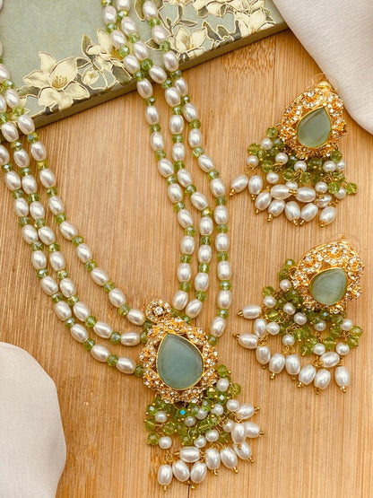 NAQSH Zarcon Mala set-2505-Golden Nayab Jewellery