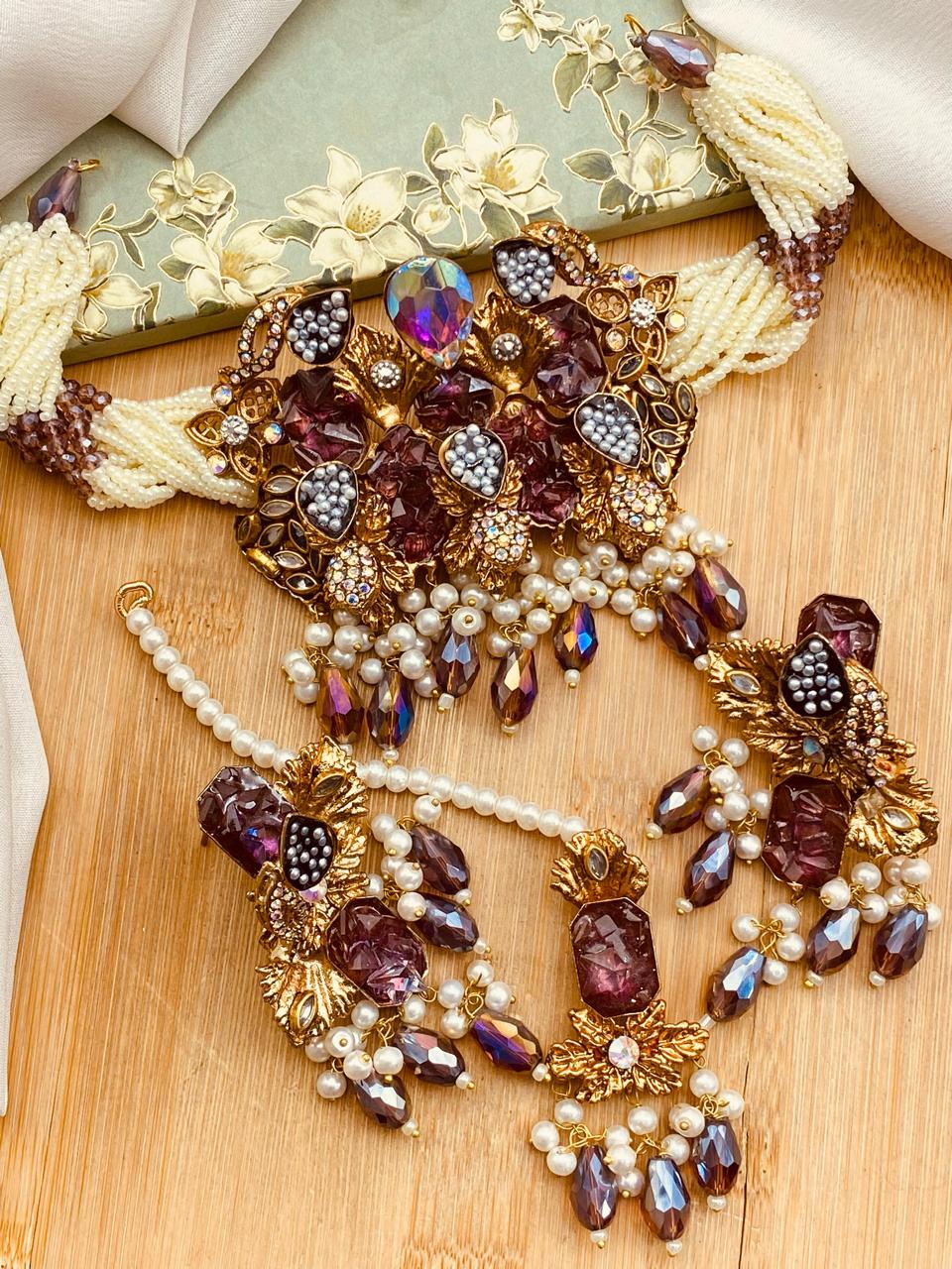 Turkish Crush Mercury Chokar set-2527 Nayab Jewellery