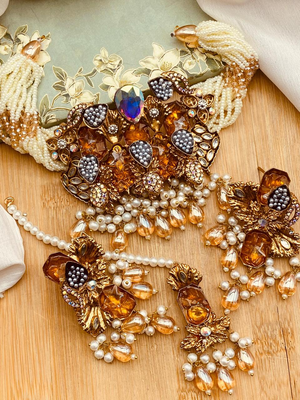 Turkish Crush Mercury Chokar set-2527 Nayab Jewellery