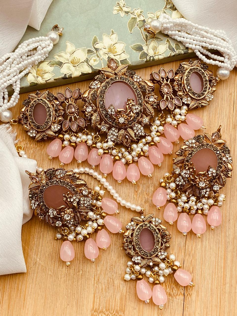 Turkish Izmir  Chokar Necklace set-2529 Nayab Jewellery