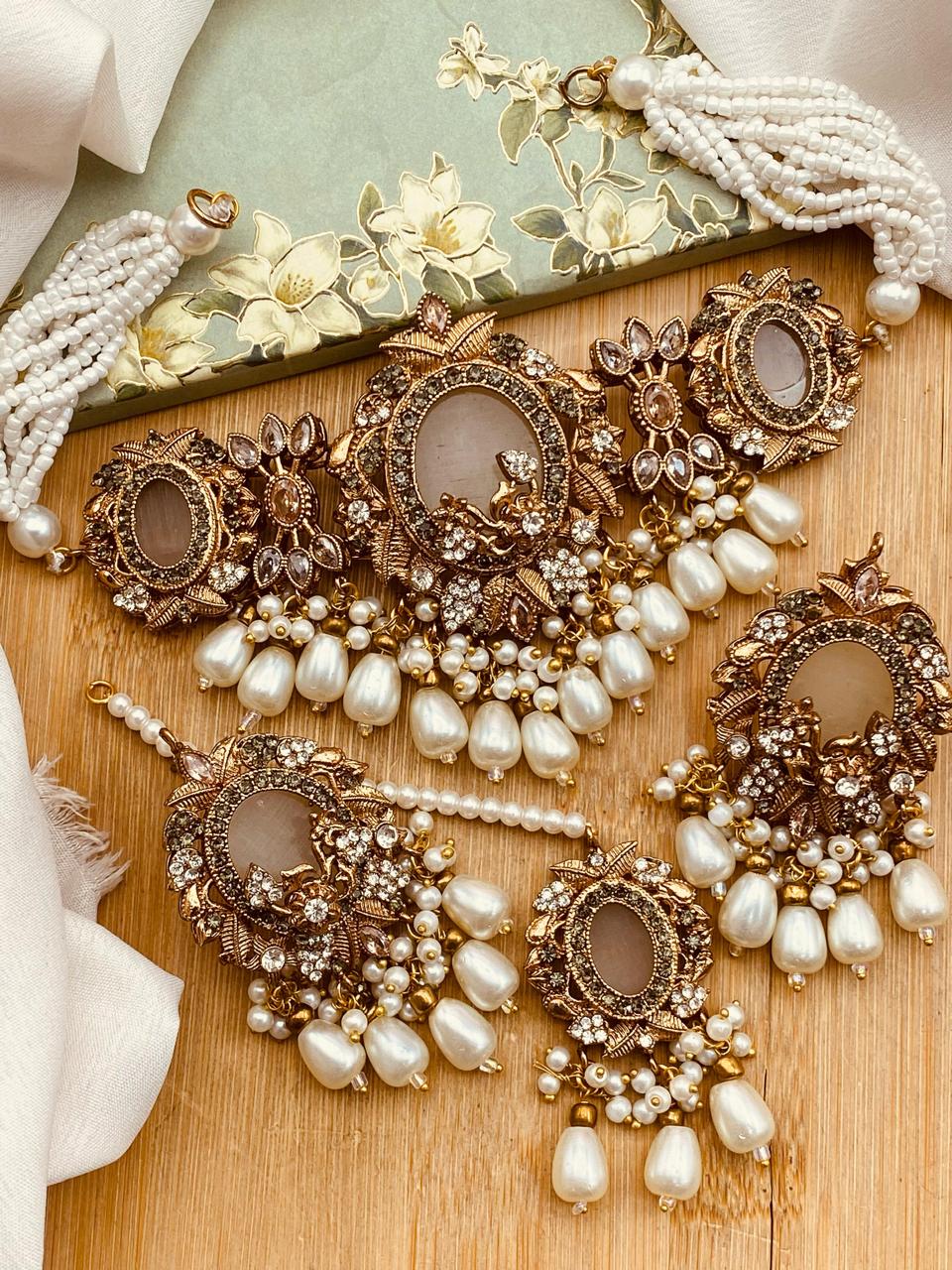 Turkish Izmir  Chokar Necklace set-2529 Nayab Jewellery