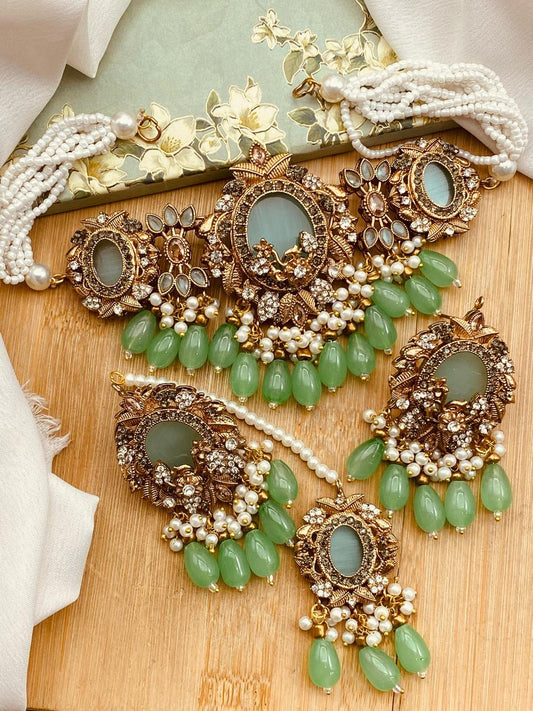 Turkish Izmir  Chokar Necklace set-2529 Nayab Jewellery