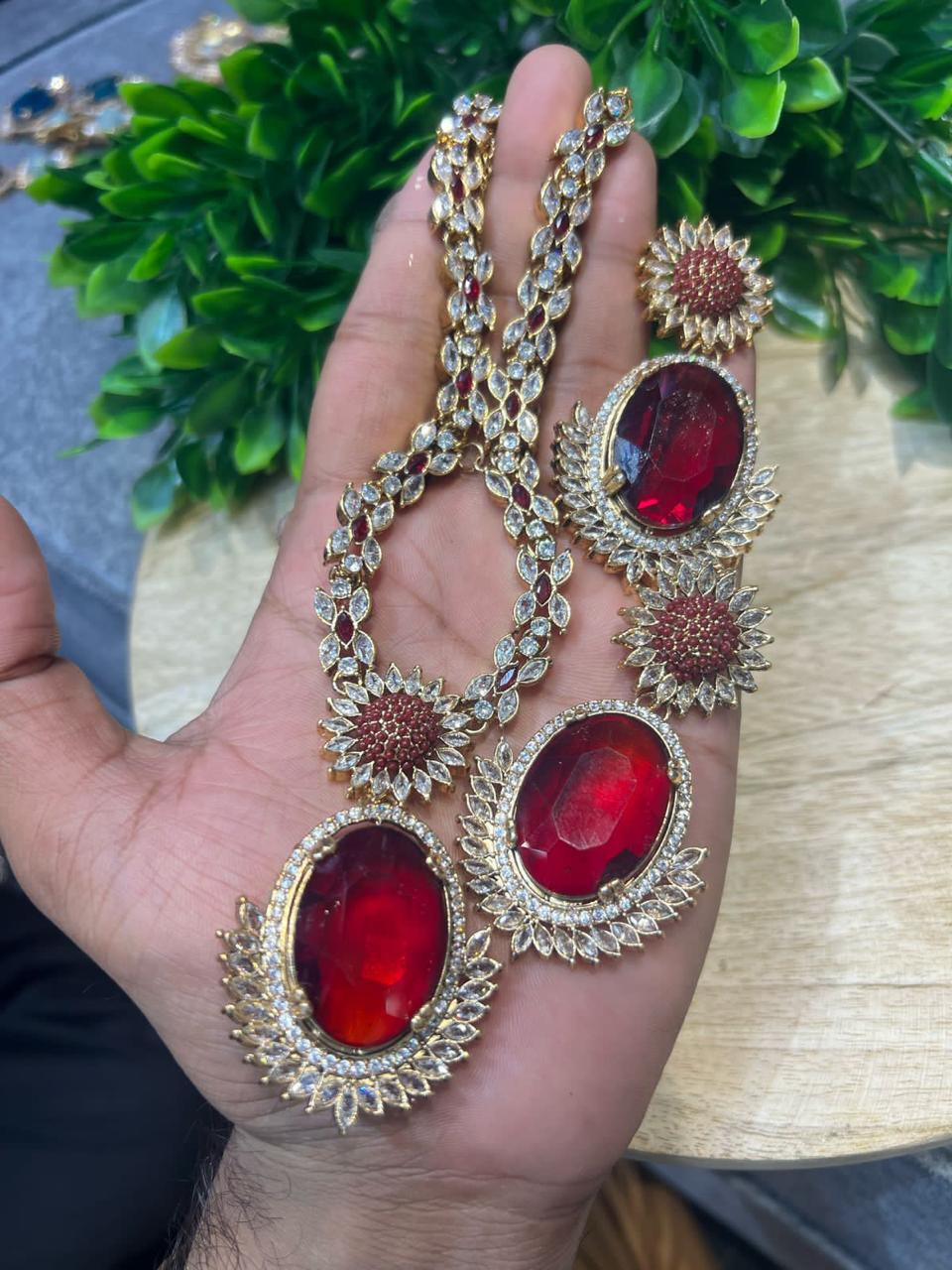 Noratan Necklace set with Tika-2614 (Copy) Nayab Jewellery
