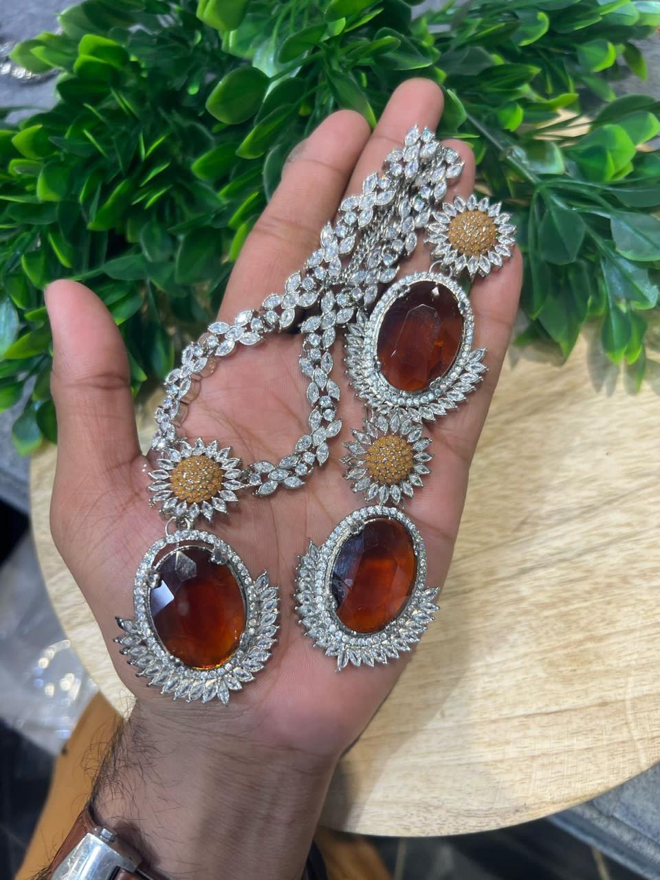 Noratan Necklace set with Tika-2614 (Copy) Nayab Jewellery