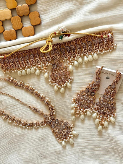 Noratan Sahara Jhumka with Tika-2617 (Copy) Nayab Jewellery