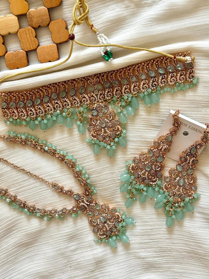 Noratan Sahara Jhumka with Tika-2617 (Copy) Nayab Jewellery