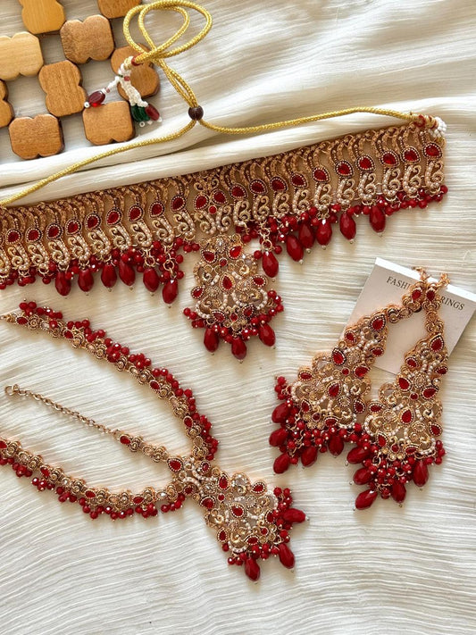 Noratan Sahara Jhumka with Tika-2617 (Copy) Nayab Jewellery