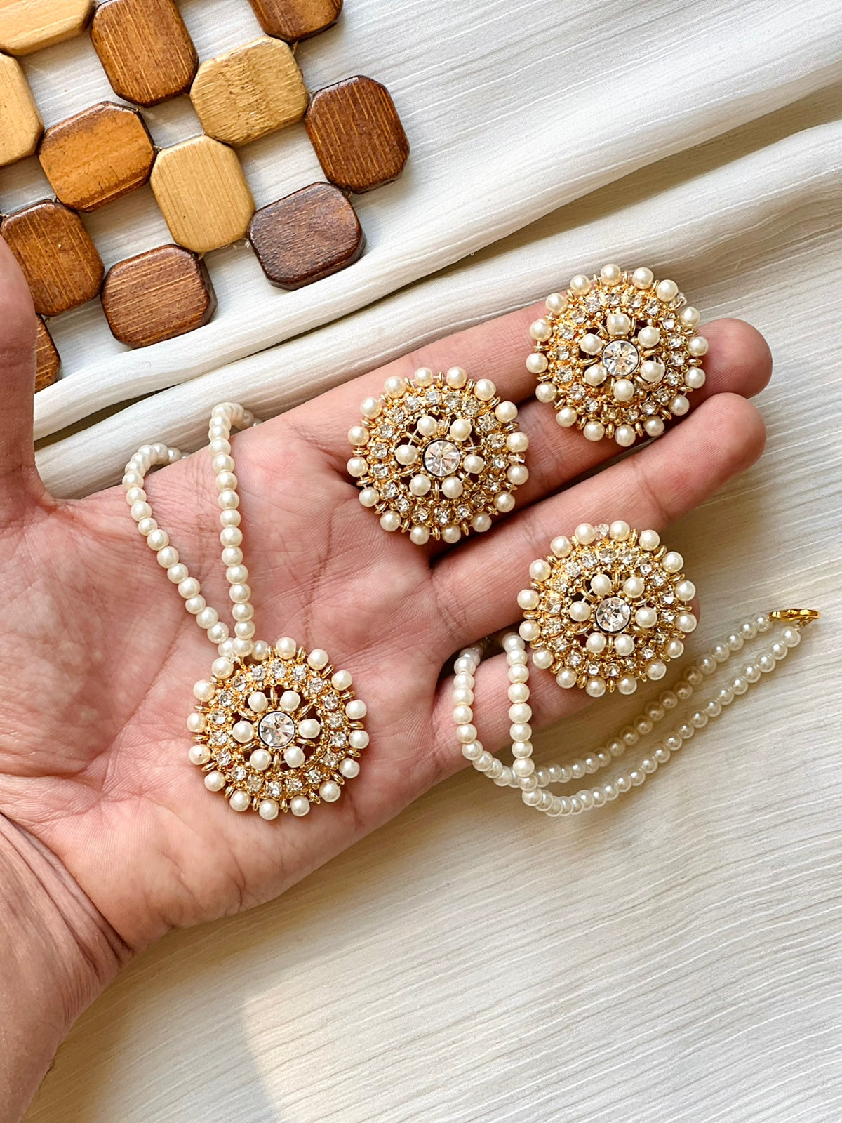 Manjoos Locket combi set with Mala-2624 Nayab Jewellery