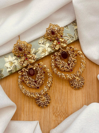 Zirconia 2 layers Bridal Mala with Baali Tika-2629-Silver (Copy) Nayab Jewellery