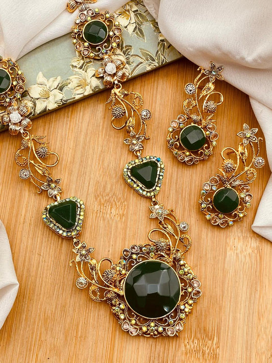 Turkish Dimond Cut Mala set-2655 Nayab Jewellery