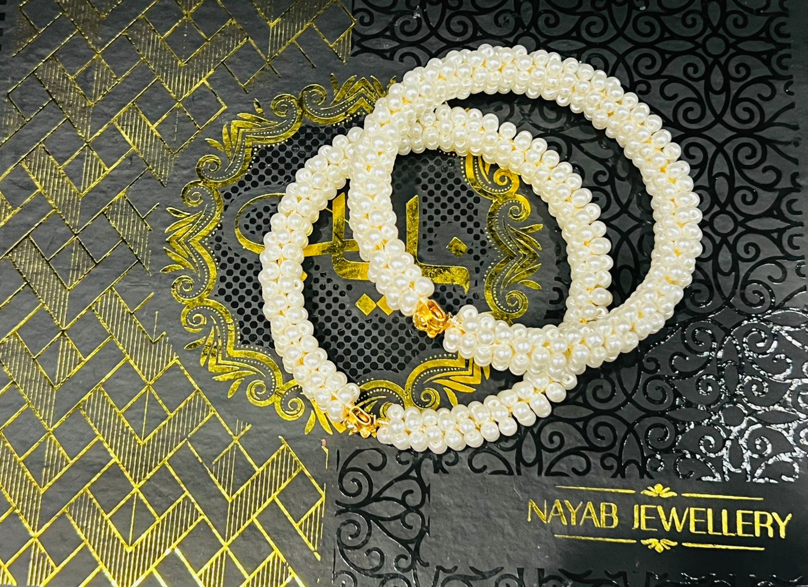 Pearl Gajra Openable Bangles-2693 Nayab Jewellery