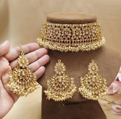Indian Kundan Guluband Necklace set-2721 Nayab Jewellery