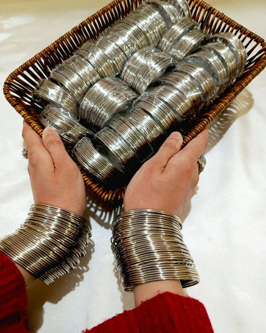 Metal plain 12 pcs Bangles set-2729 Nayab Jewellery