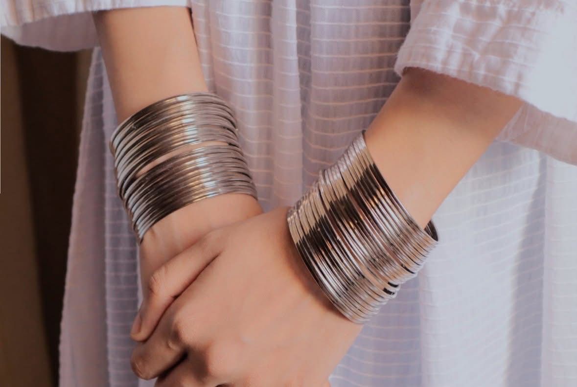 Metal plain 12 pcs Bangles set-2729 Nayab Jewellery