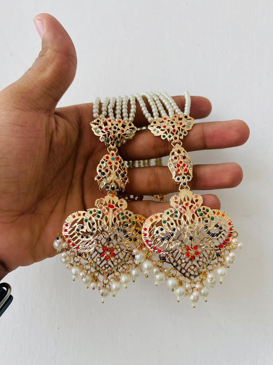 Hyedrabadi Noratan Long Sahara Earrings-2752 Nayab Jewellery