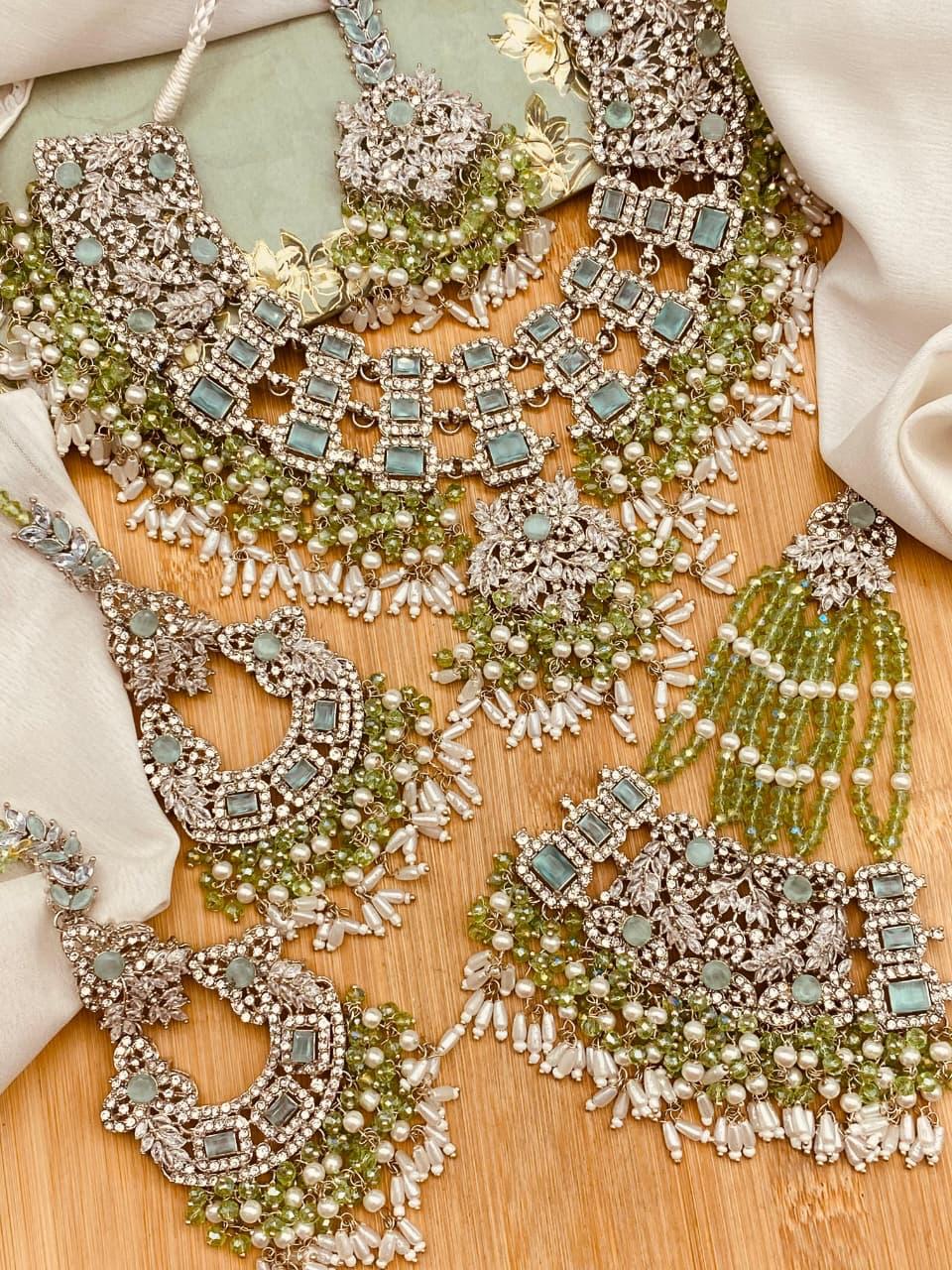 Nimra Bridal Set-2769-Silver Nayab Jewellery