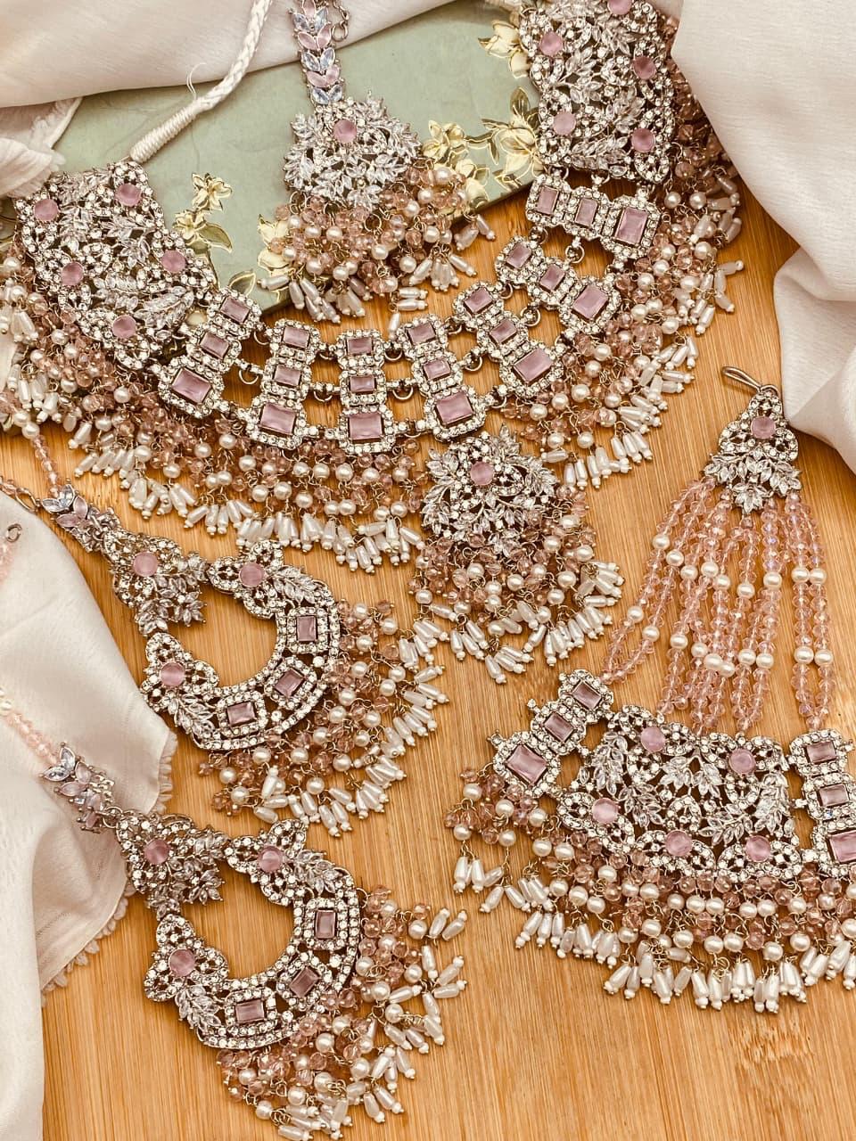 Nimra Bridal Set-2769-Silver Nayab Jewellery