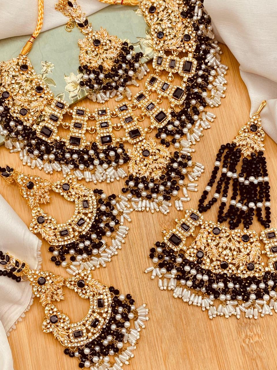 Nimra Bridal Set-2769-Golden Nayab Jewellery