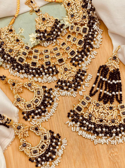 Nimra Bridal Set-2769-Golden Nayab Jewellery