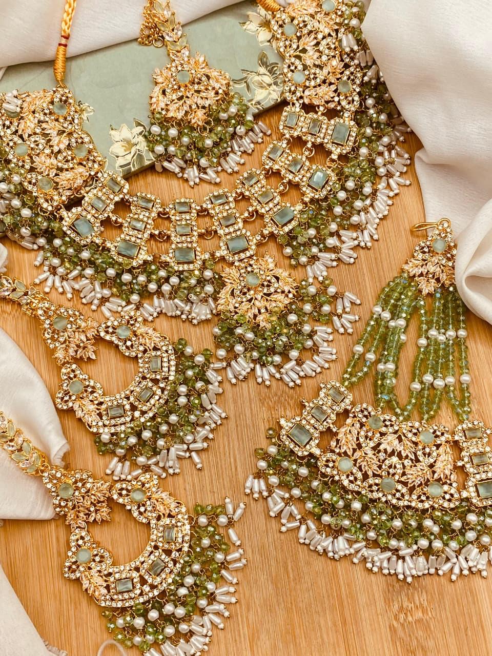 Nimra Bridal Set-2769-Golden Nayab Jewellery