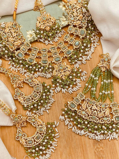 Nimra Bridal Set-2769-Golden Nayab Jewellery