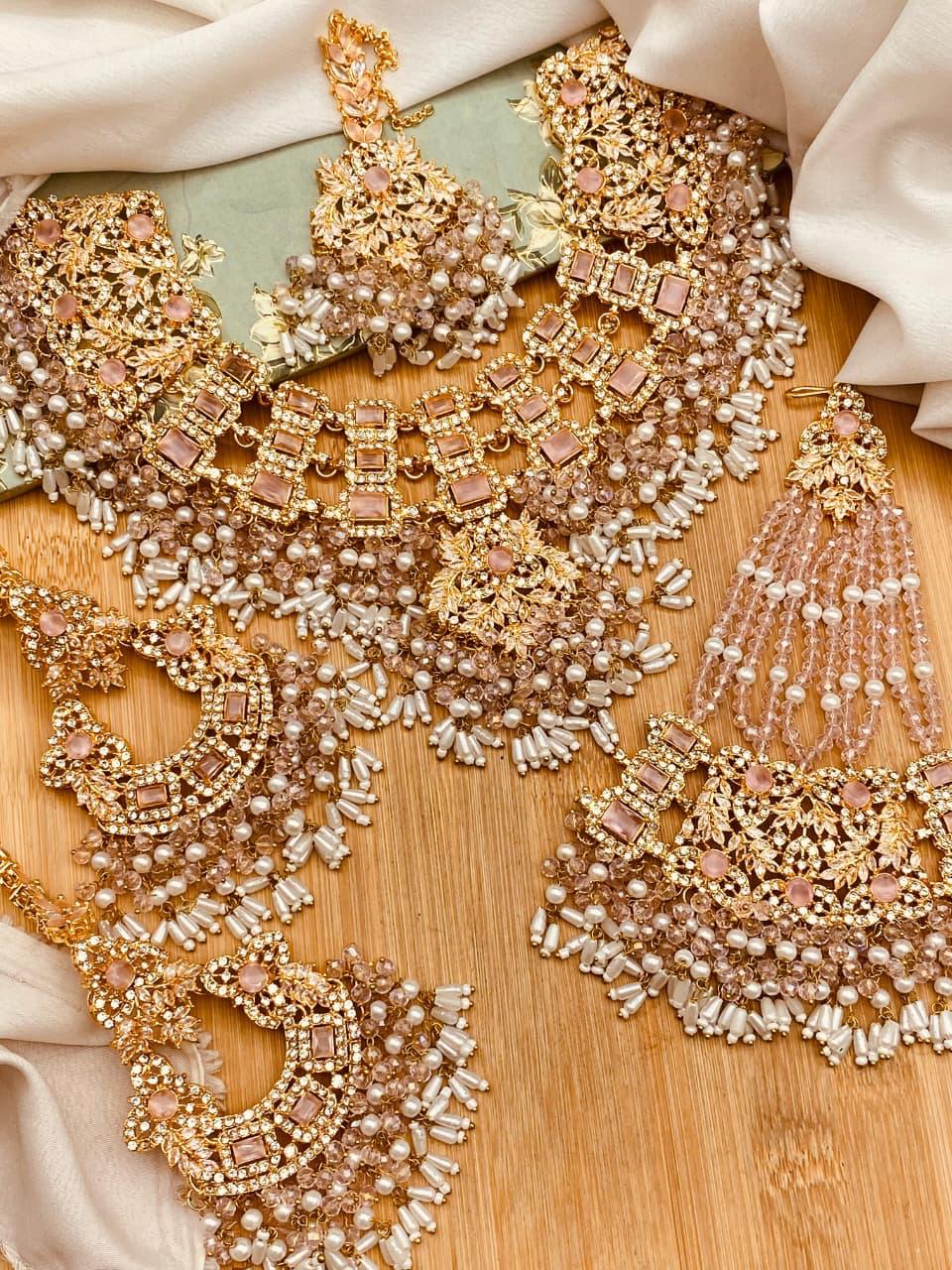 Nimra Bridal Set-2769-Golden Nayab Jewellery