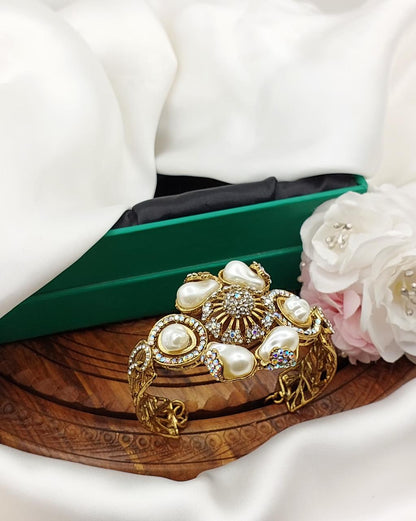 Mother Pearl Free size Bracelet-2770 Nayab Jewellery