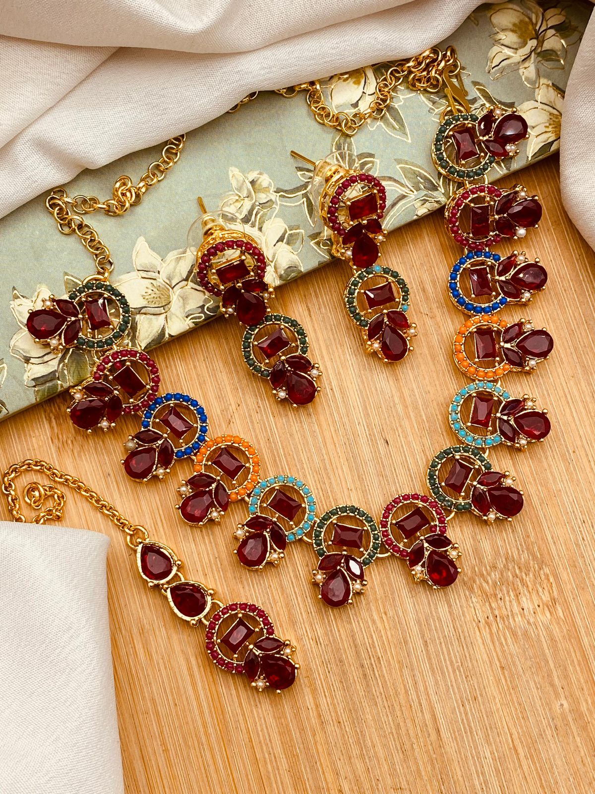 Noratan Necklace set-2817 Nayab Jewellery