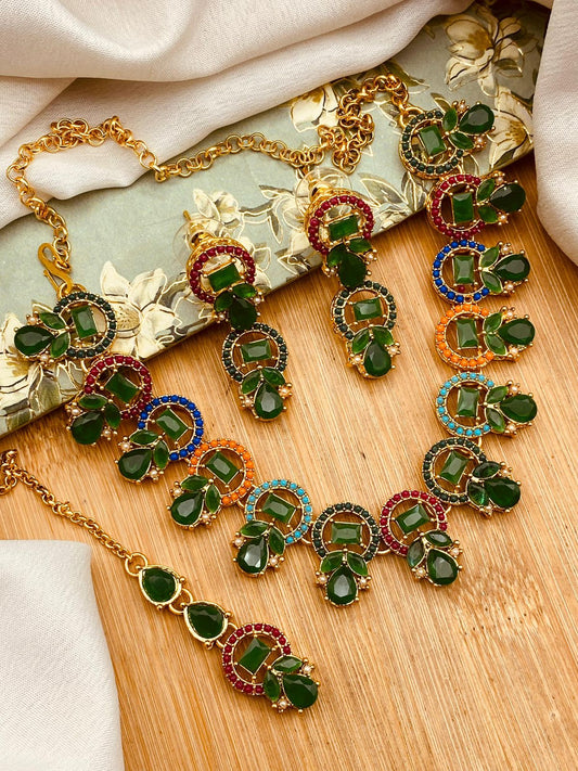 Noratan Necklace set-2817 Nayab Jewellery