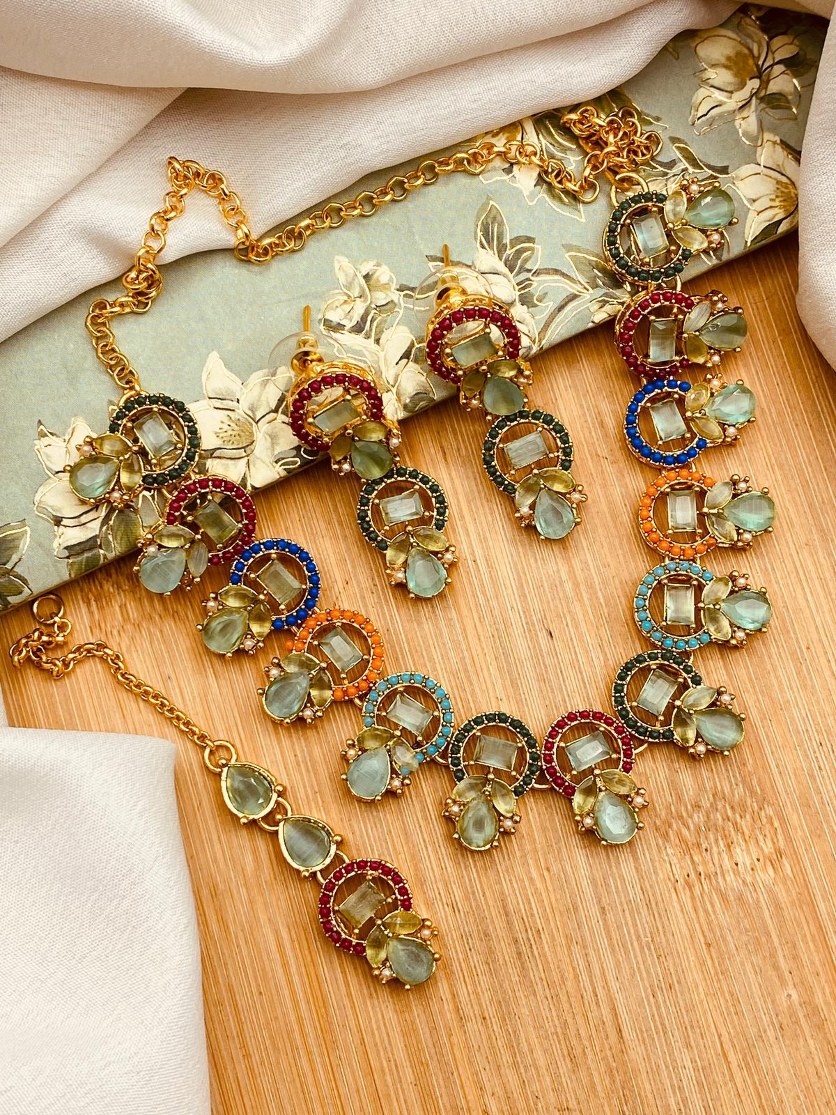 Noratan Necklace set-2817 Nayab Jewellery
