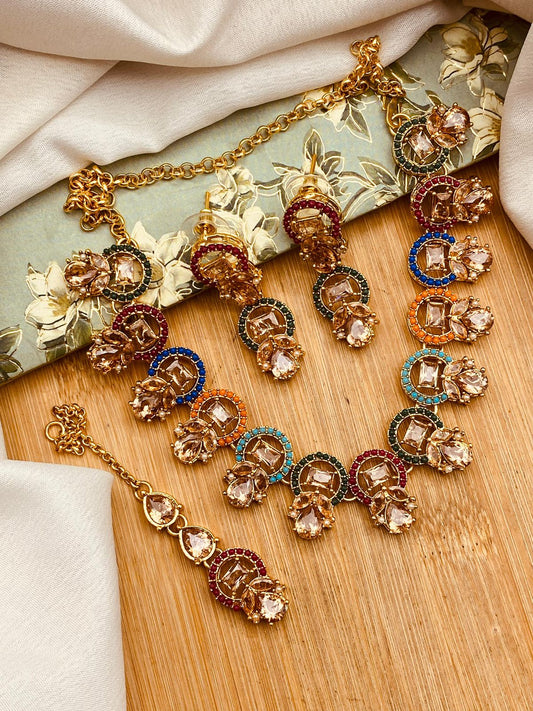 Noratan Necklace set-2817 Nayab Jewellery