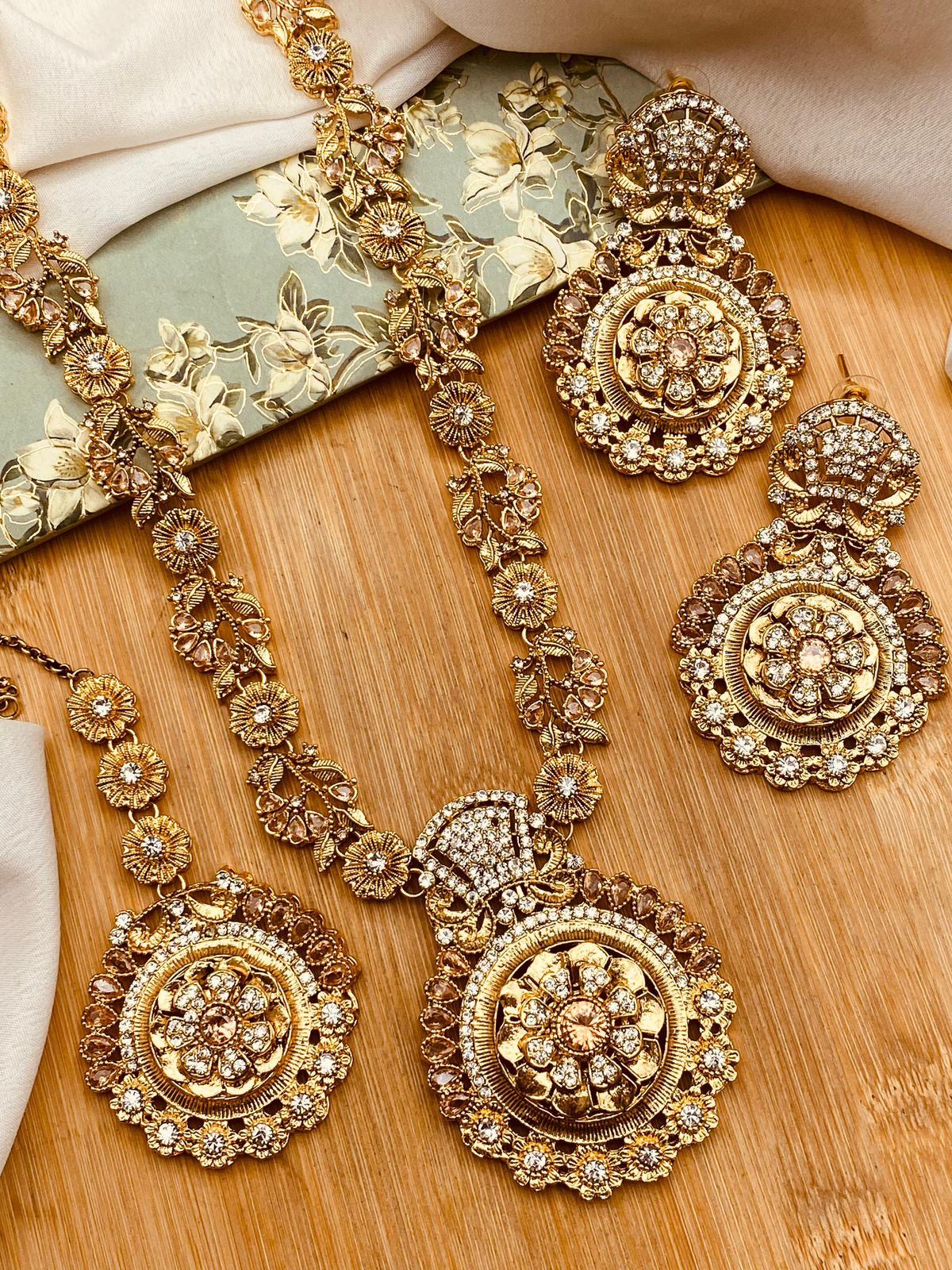 Turkish Mala set Golden-2819 Nayab Jewellery