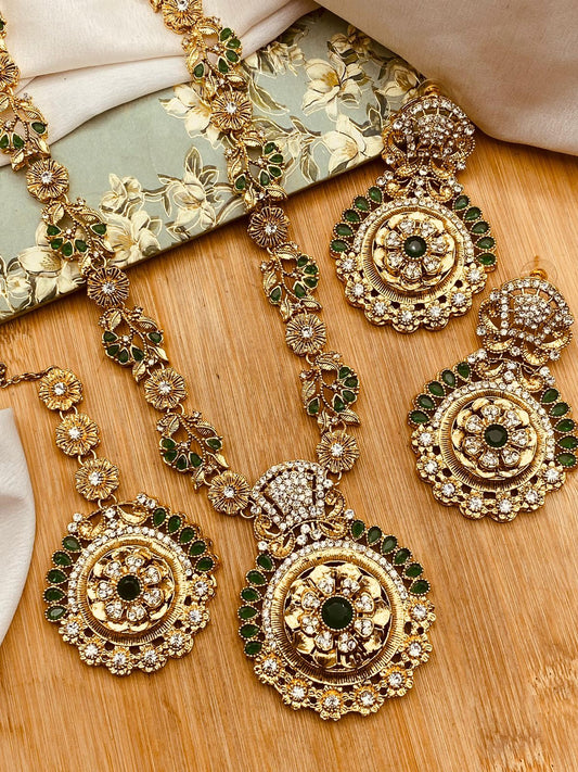 Turkish Mala set Golden-2819 Nayab Jewellery