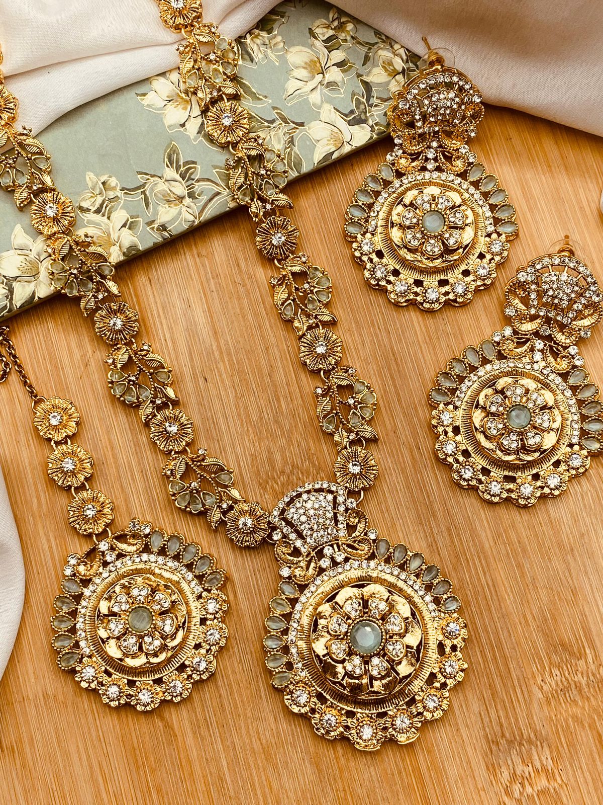 Turkish Mala set Golden-2819 Nayab Jewellery