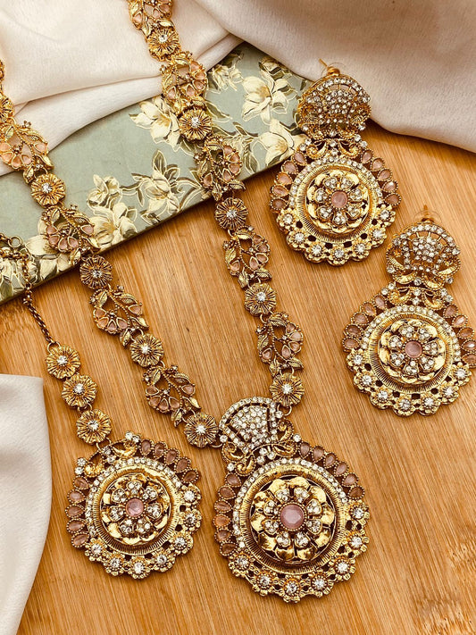 Turkish Mala set Golden-2819 Nayab Jewellery
