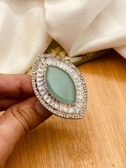 Almond Zarcon Brig Size Ring (Adjustable)-2842
