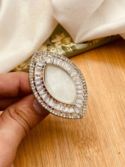 Almond Zarcon Brig Size Ring (Adjustable)-2842