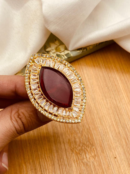 Almond Zarcon Brig Size Ring (Adjustable)-2842