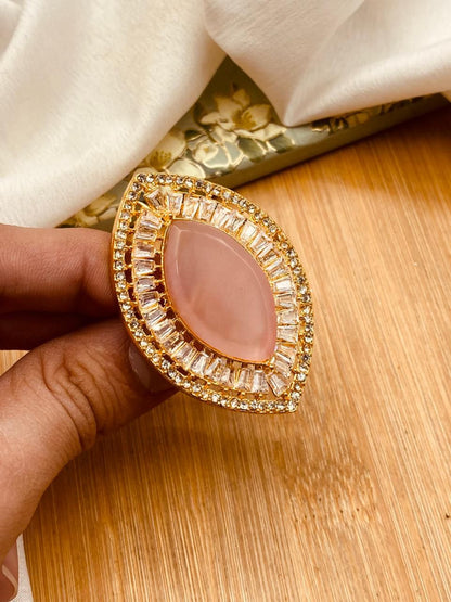 Almond Zarcon Brig Size Ring (Adjustable)-2842